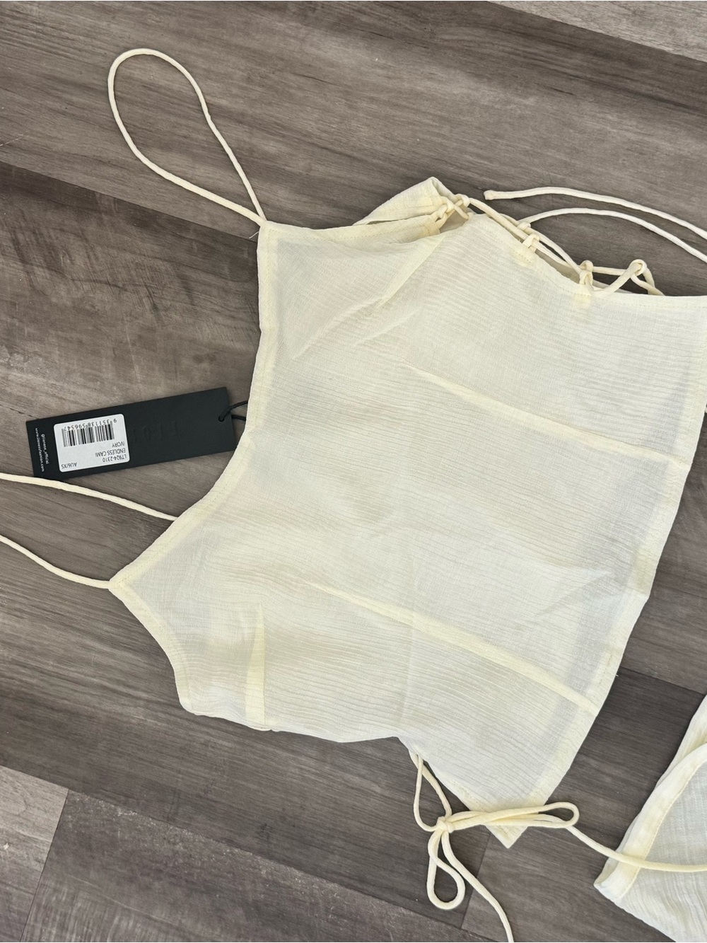 Lioness Butter Yellow Two-Piece Mesh Crop Top and Maxi Skirt Set - Picture 3 of 8